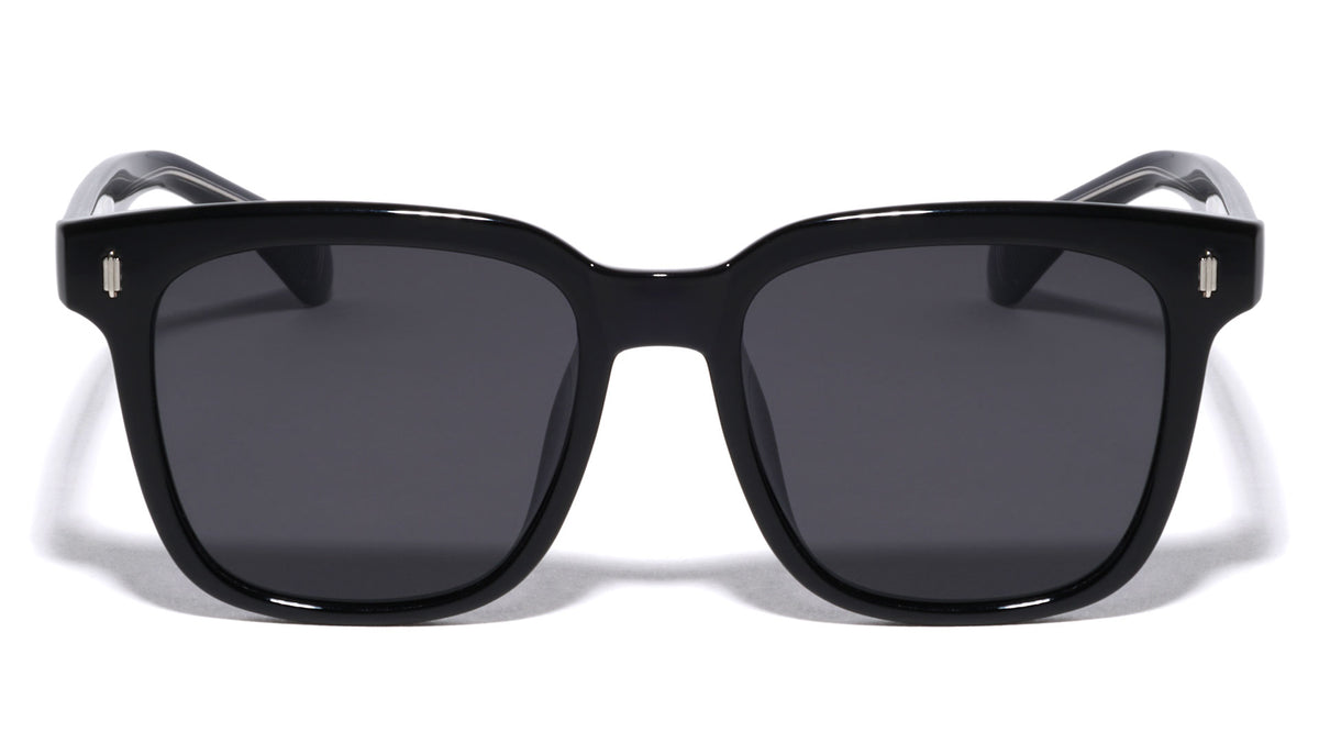 Polarized Premium Quality Black Acetate Frame Nickel Wire Oversized Classic Square Wholesale Sunglasses (sold by 1/2 dozen per order)