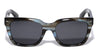 Polarized Premium Quality Blue Stripe Acetate Frame Nickel Wire Classic Square Wholesale Sunglasses (sold by 1/2 dozen per order)
