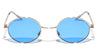 Blue Lens Retro Rounded Oval Wholesale Sunglasses