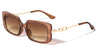 Thin Oval Temple Cutout Fashion Rectangle Wholesale Sunglasses