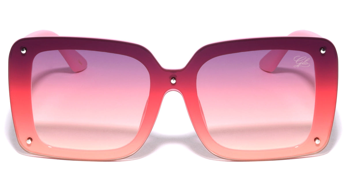 GLO Squared Shield Butterfly Wholesale Sunglasses