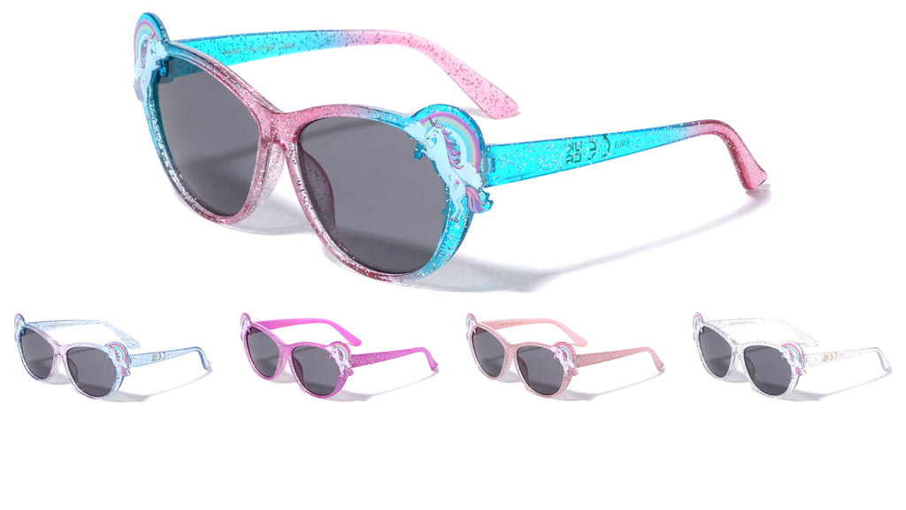 K917 Kids Glitter Geometric Wholesale Sunglasses - Frontier Fashion, Inc.