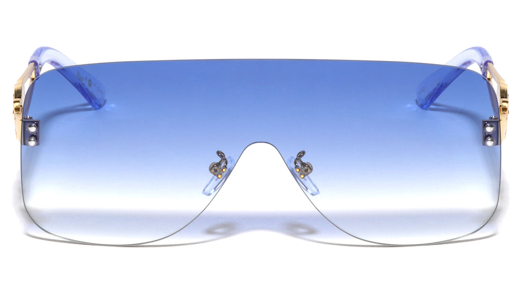 LH-M7836 KLEO Rimless Fashion Rectangle Wholesale Sunglasses 