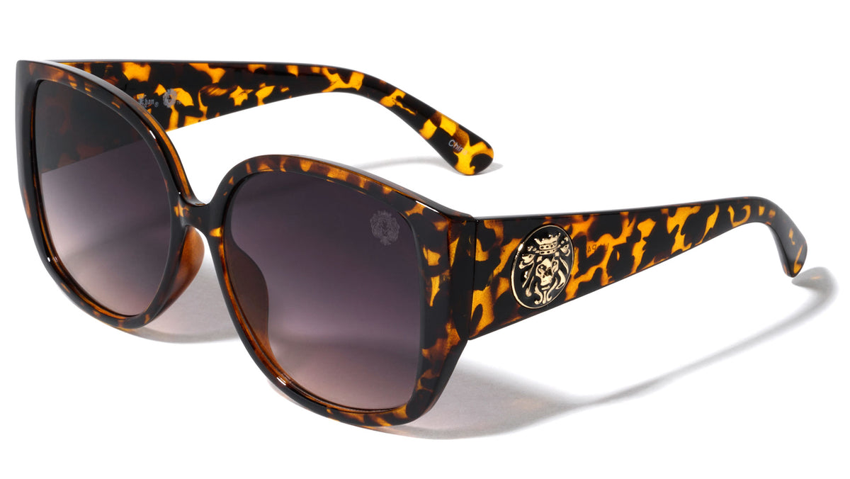 KLEO Side Coin Logo Retro Rounded Cat Eye Wholesale Sunglasses