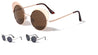 Metal Spring Hinge Retro Round Wholesale Sunglasses