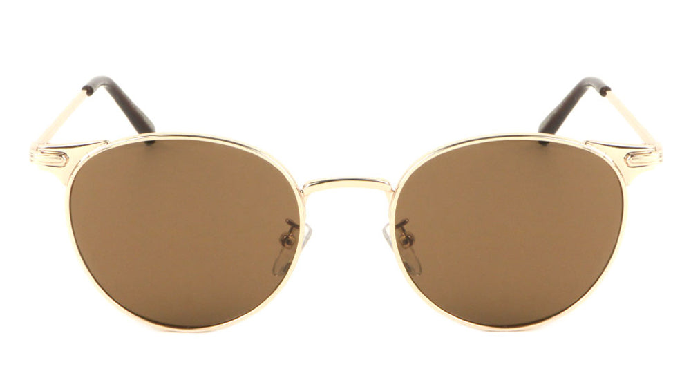 Thin Retro Grooved Frame Sunglasses Wholesale