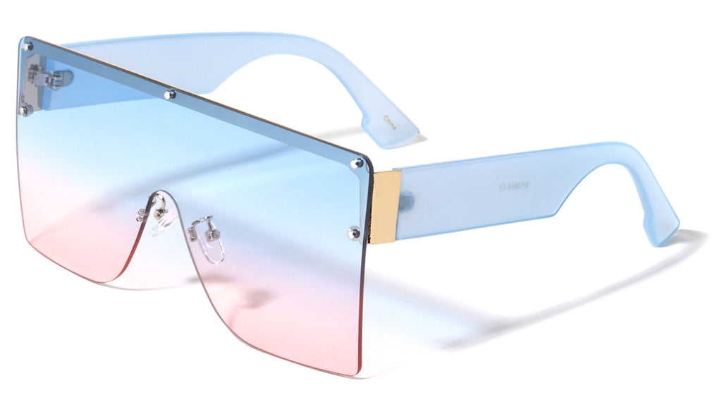 M10849 Rimless Rectangle Wholesale Sunglasses - Frontier Fashion, Inc.