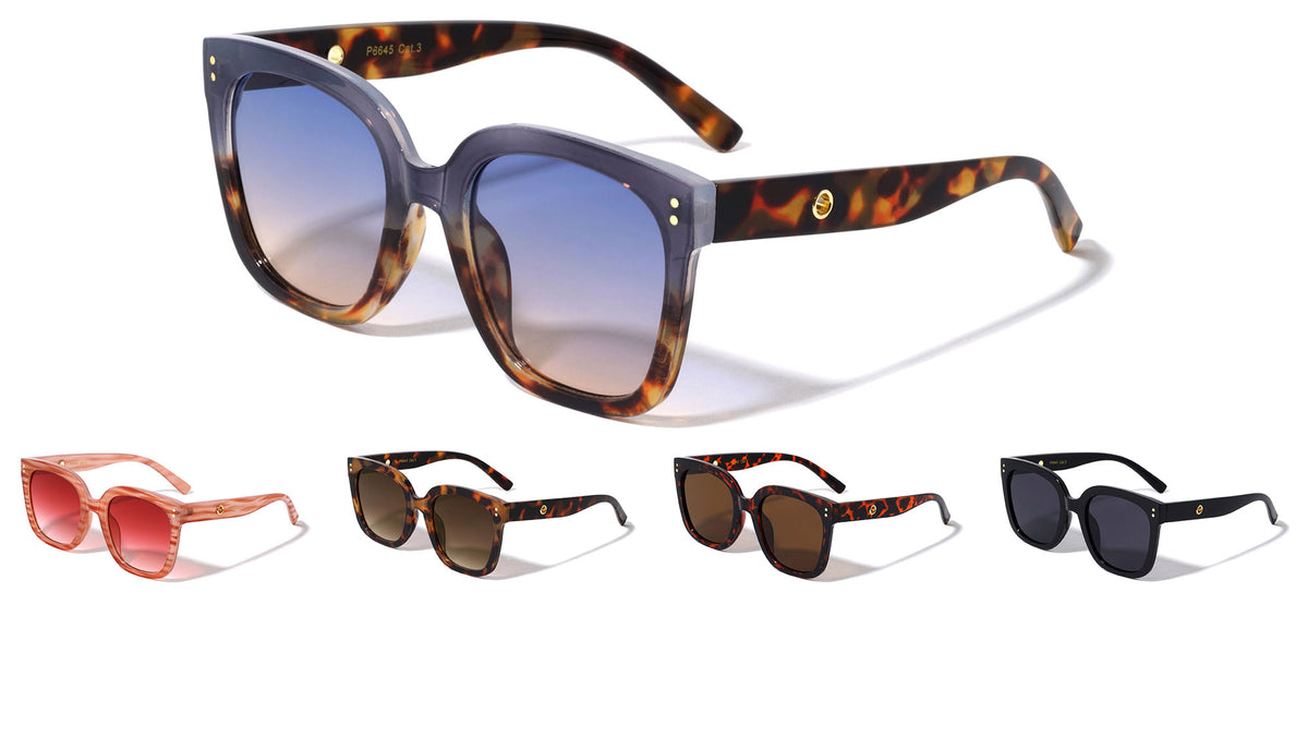 Retro Cat Eye Squared Horned Wholesale Sunglasses