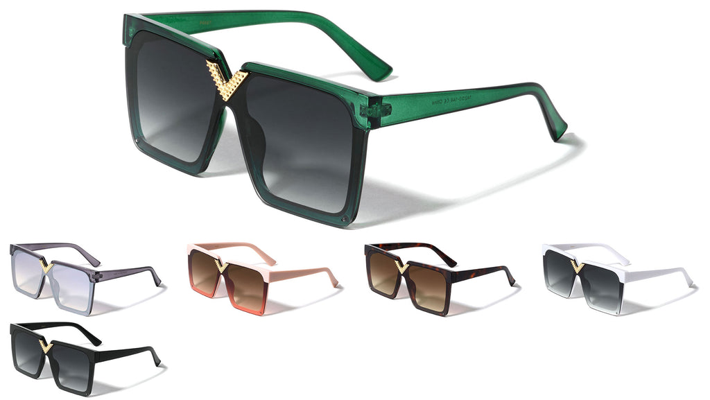 P6667 Oversized Rimless Wholesale Sunglasses - Frontier Fashion, Inc.