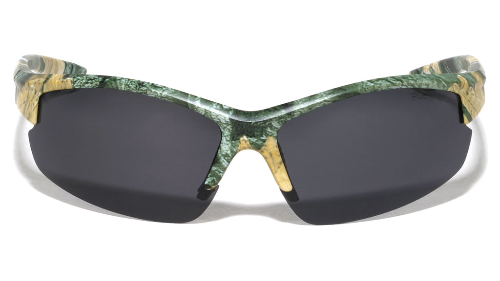 Polarized Camouflage Thick Frame Rectangle Sports Wholesale Sunglasses