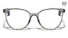 Reading Gray Faux Frontal Rhinestone Rounded Cat Eye Wholesale Glasses