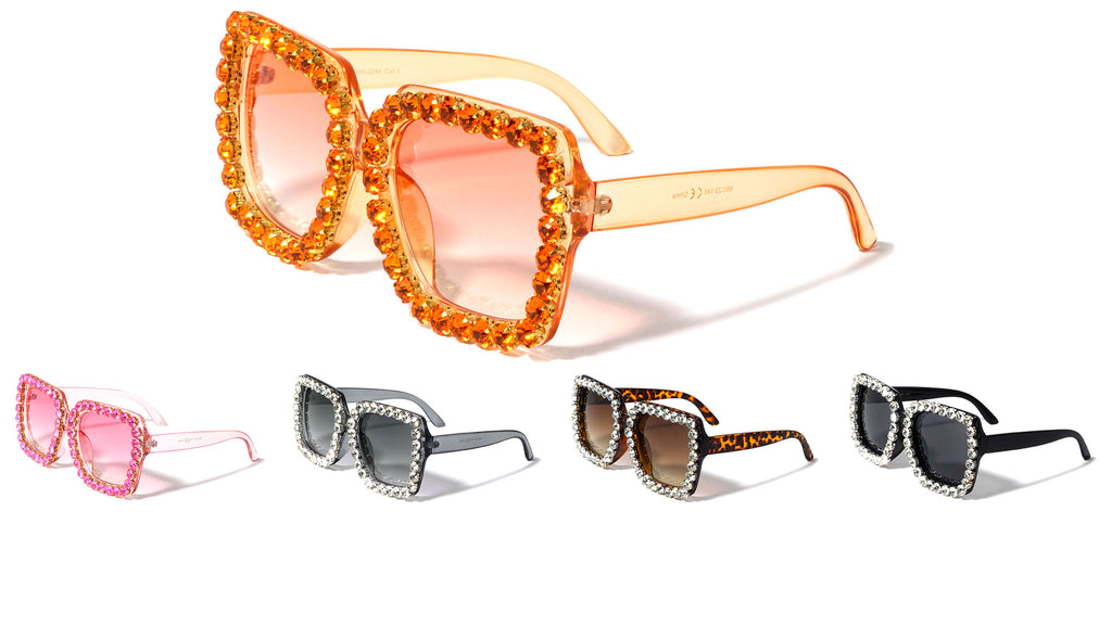 Oversized Glitter Butterfly Glasses With Crystals, Fashio Rhinestone Butterfly Women main image 3