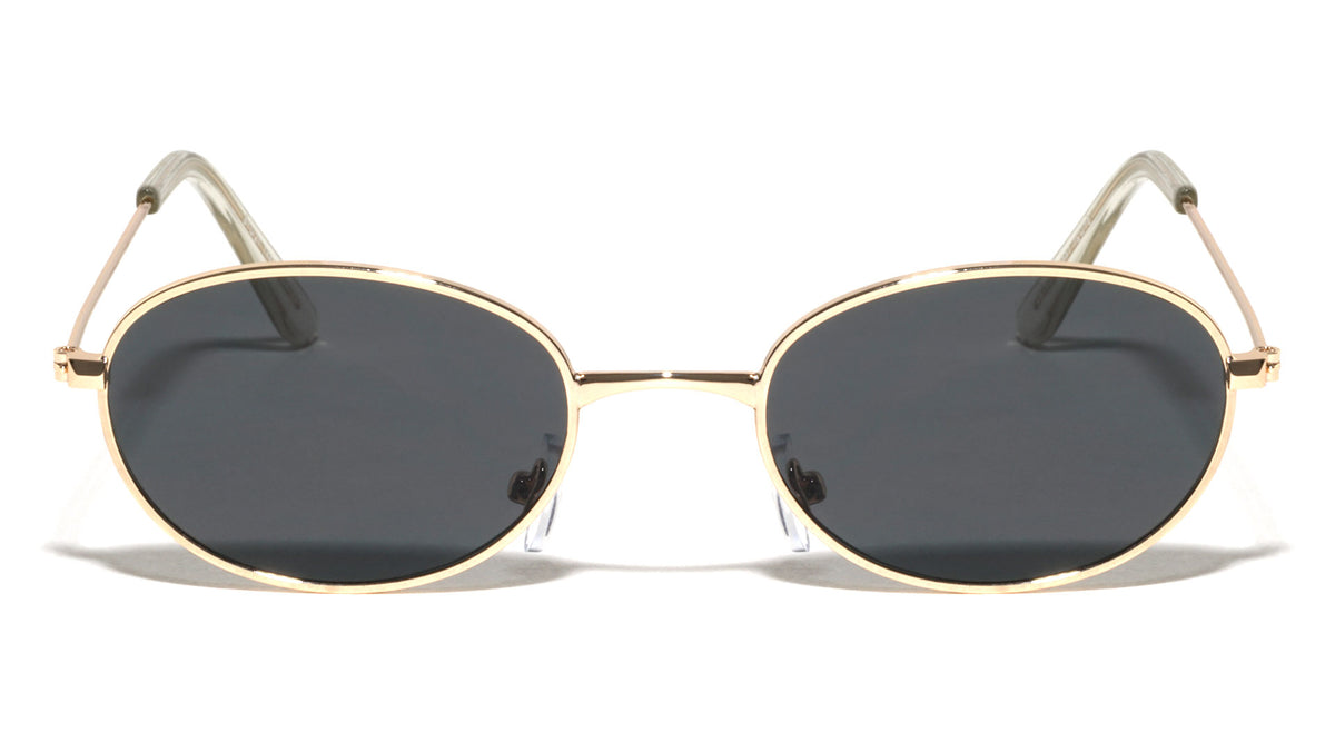 Retro Wireframe Fashion Oval Wholesale Sunglasses