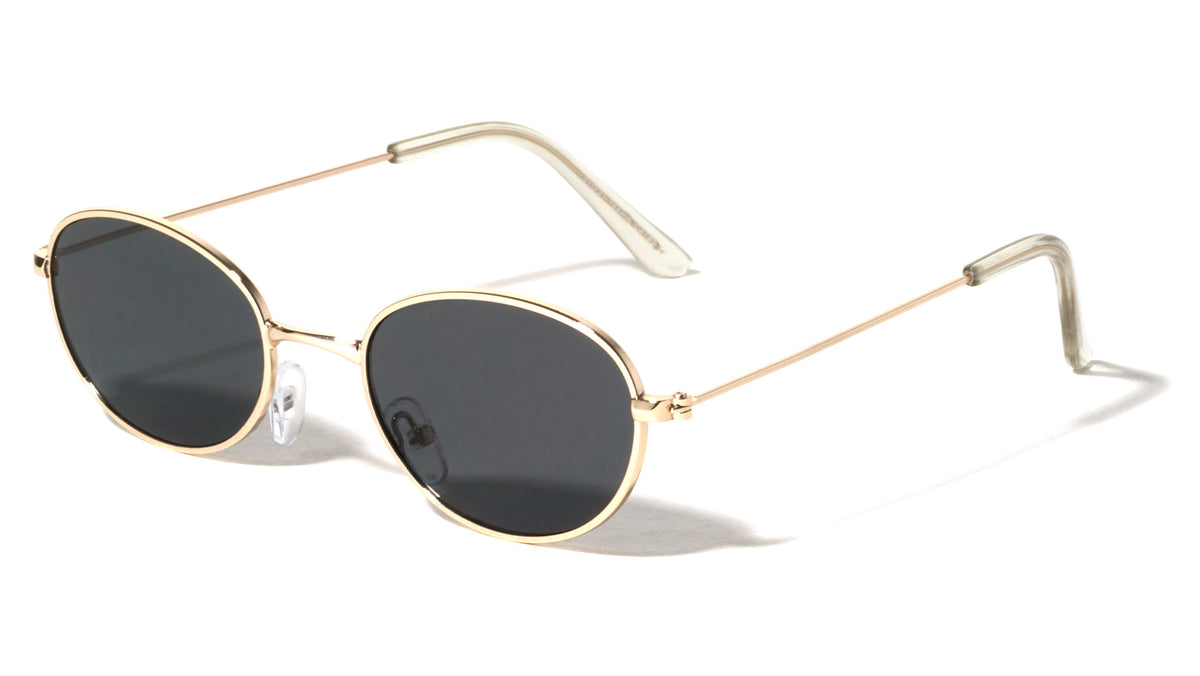 Retro Wireframe Fashion Oval Wholesale Sunglasses