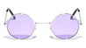 Color Lens Wide Bridge Retro Round Wholesale Sunglasses