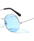 Color Lens Wide Bridge Retro Round Wholesale Sunglasses