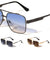 KHAN Art Deco Accent Modern Square Aviators Wholesale Sunglasses
