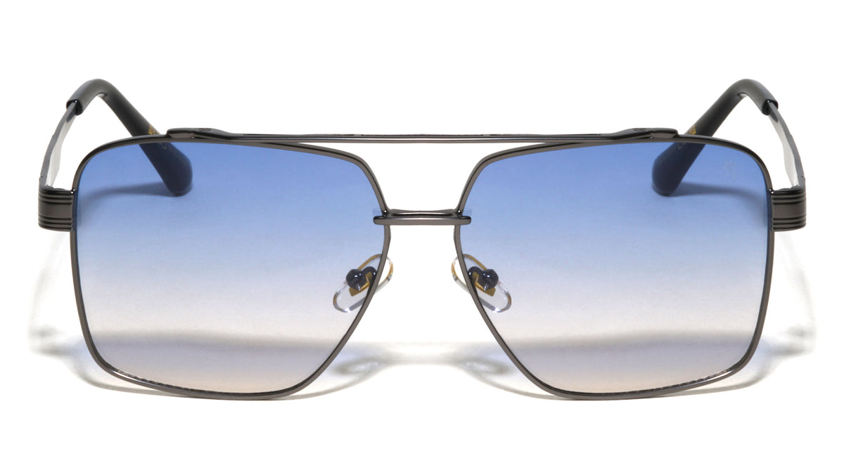 KHAN Art Deco Accent Modern Square Aviators Wholesale Sunglasses