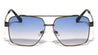 KHAN Art Deco Accent Modern Square Aviators Wholesale Sunglasses