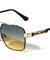 KHAN Art Deco Accent Modern Square Aviators Wholesale Sunglasses