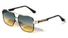 KHAN Art Deco Accent Modern Square Aviators Wholesale Sunglasses