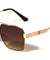 KHAN Art Deco Accent Modern Square Aviators Wholesale Sunglasses