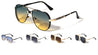 KHAN Art Deco Accent Frame Modern Tear Aviators Wholesale Sunglasses