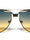 KHAN Art Deco Accent Frame Modern Tear Aviators Wholesale Sunglasses