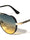 KHAN Art Deco Accent Frame Modern Tear Aviators Wholesale Sunglasses