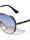 KHAN Art Deco Accent Frame Modern Tear Aviators Wholesale Sunglasses