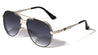 KHAN Art Deco Accent Frame Modern Tear Aviators Wholesale Sunglasses