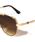 KHAN Art Deco Accent Frame Modern Tear Aviators Wholesale Sunglasses
