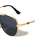 KHAN Art Deco Accent Frame Modern Tear Aviators Wholesale Sunglasses
