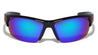 KHAN Semi-Rimless Color Accent Sports Sunglasses Wholesale