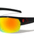 KHAN Semi-Rimless Color Accent Sports Sunglasses Wholesale