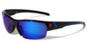 KHAN Semi-Rimless Color Accent Sports Sunglasses Wholesale