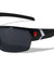 KHAN Semi-Rimless Color Accent Sports Sunglasses Wholesale