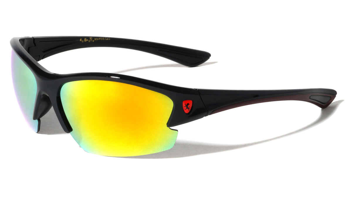 KHAN Semi-Rimless Bottom Color Sports Sunglasses Wholesale