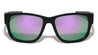 KHAN Rubber Grip Temple Color Mirror Square Sports Wholesale Sunglasses