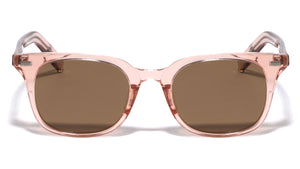 Polarized Premium Quality Brown Acetate Frame Nickel Wire Classic Square Wholesale Sunglasses (sold by 1/2 dozen per order)