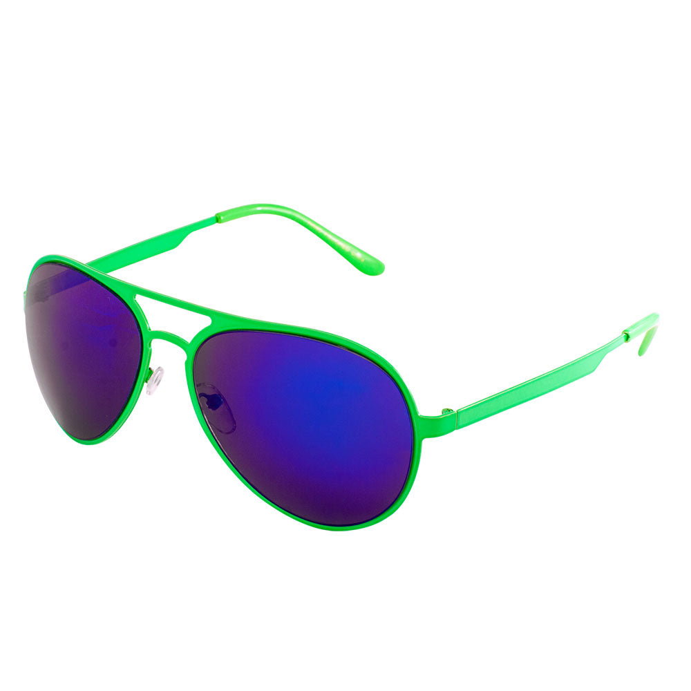 Neon Color Frame Color Mirror Lens Bulk Aviators