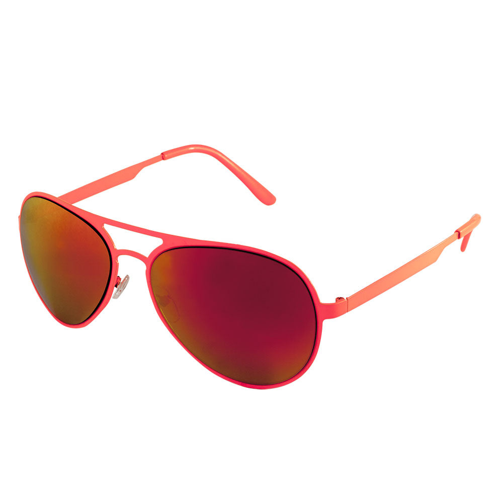 Neon Color Frame Color Mirror Lens Bulk Aviators