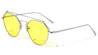Flat Top Wireframe Color Lens Aviators Wholesale Sunglasses