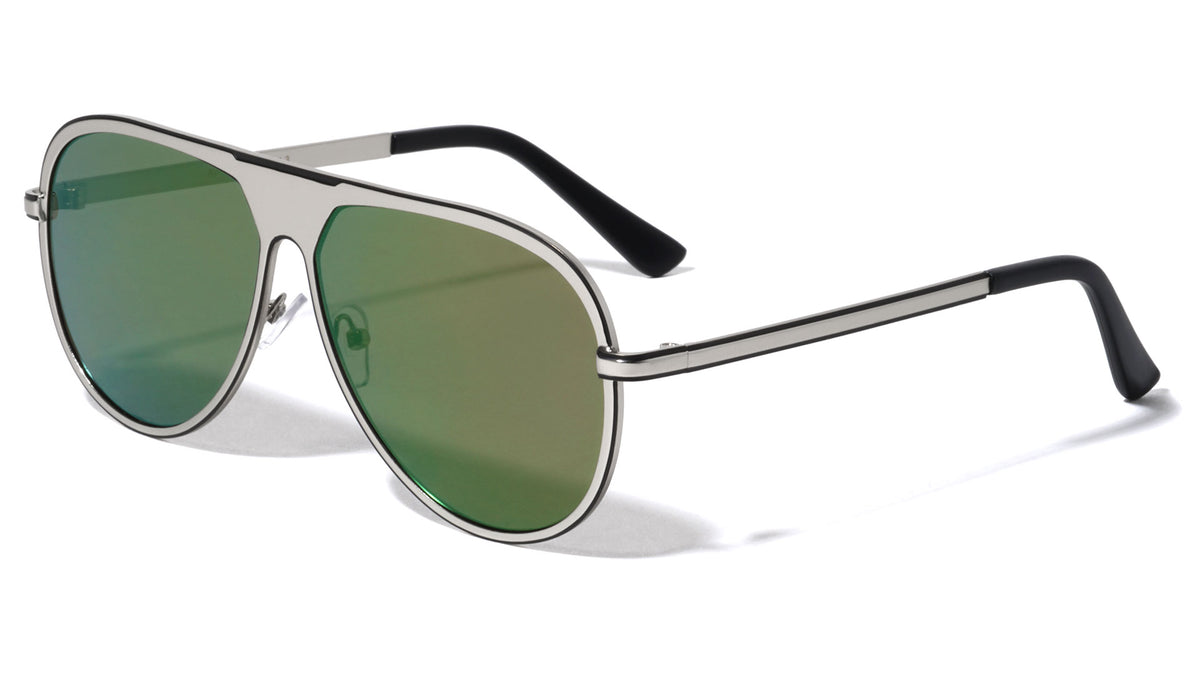 Aviators Color Mirror Lens Sunglasses Wholesale