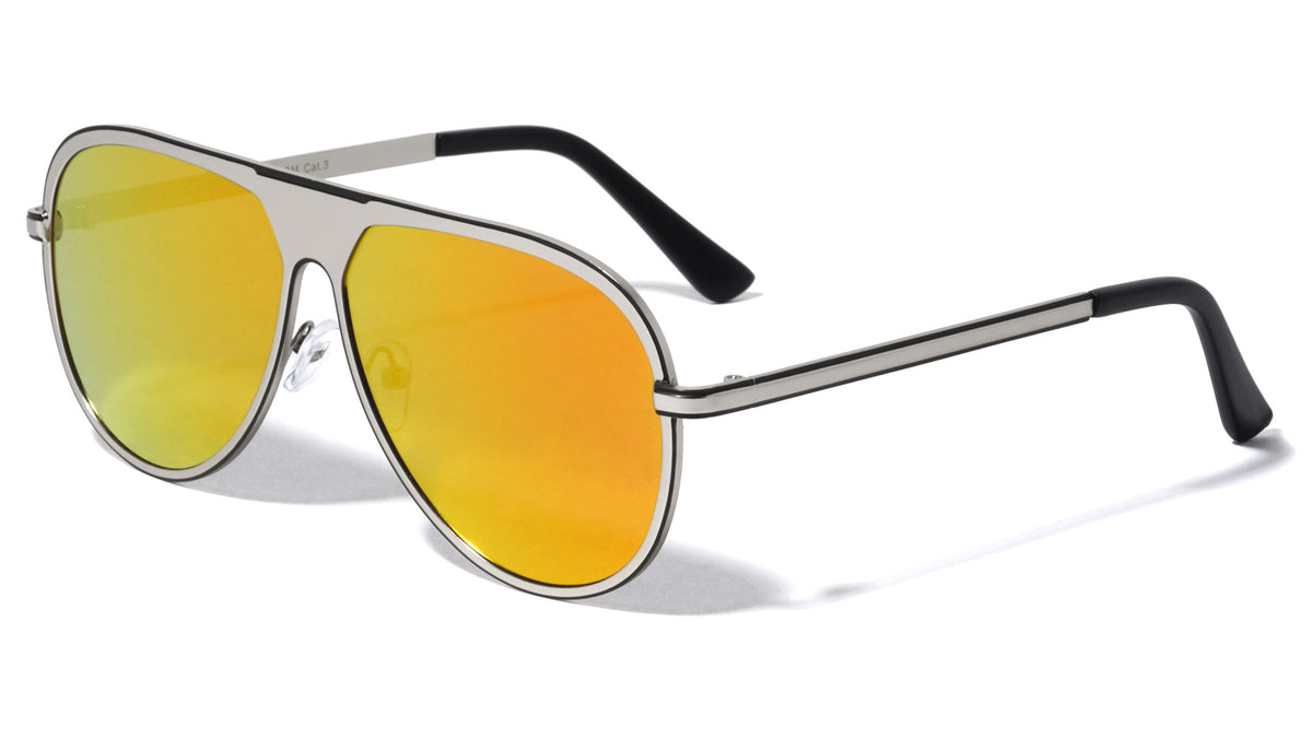 Aviators Color Mirror Lens Sunglasses Wholesale