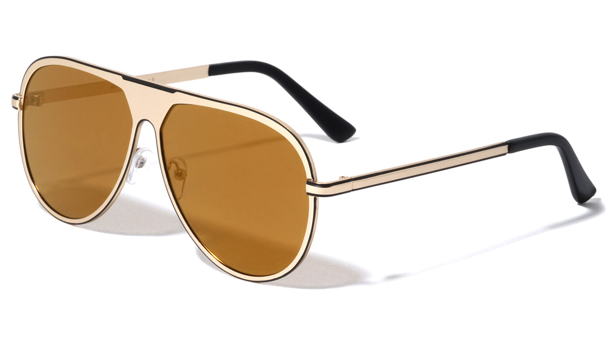 Aviators Color Mirror Lens Sunglasses Wholesale