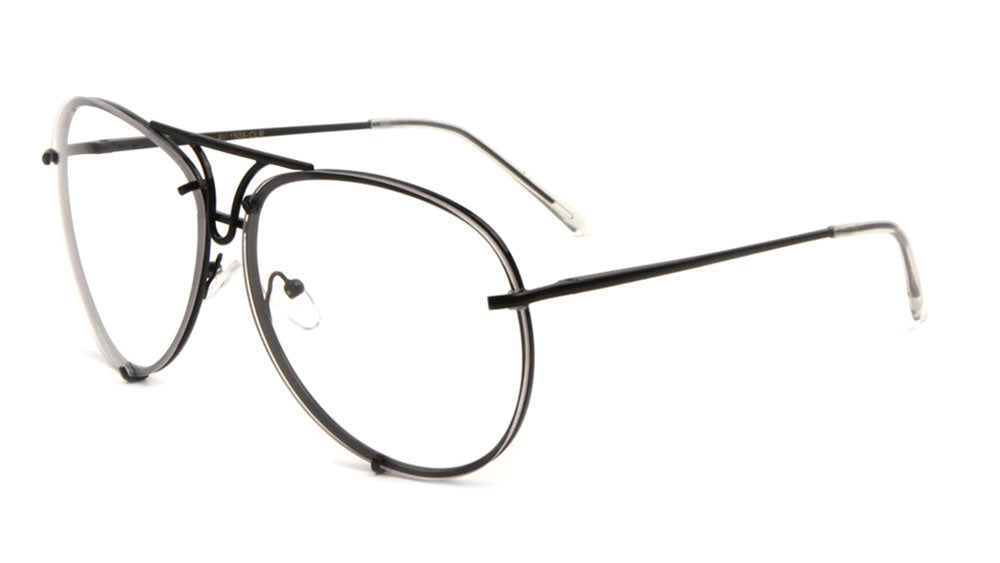 Rimless Clear Lens Aviators Wholesale Bulk Glasses