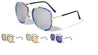 Aviators Flower Pattern Color Mirror Wholesale Sunglasses