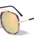 Aviators Flower Pattern Color Mirror Wholesale Sunglasses