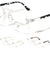 Rimless Angled Clear Lens Aviators Wholesale Bulk Glasses